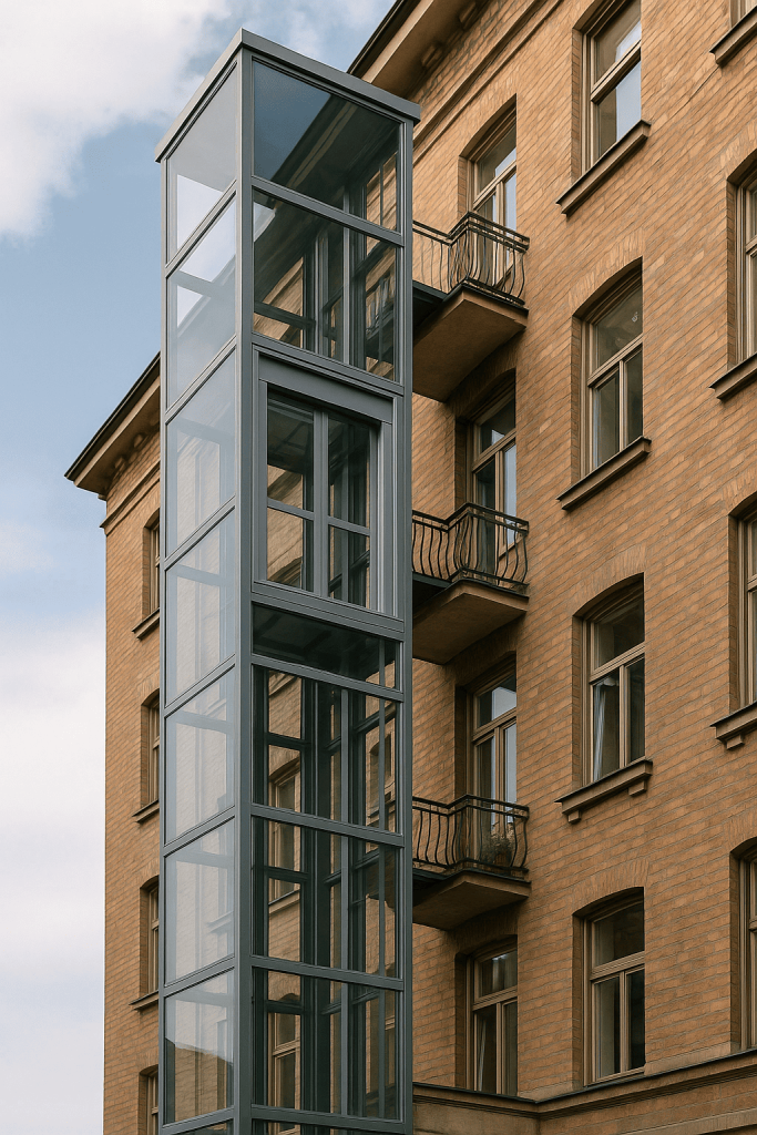 Instalación de ascensores exteriores