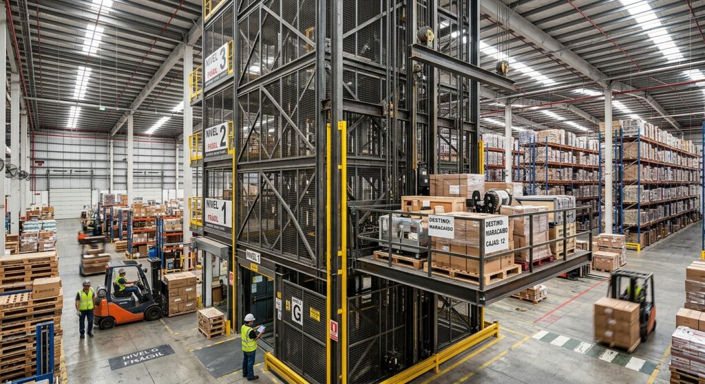 Criterios sobre cómo elegir elevadores montacargas para centros de distribución en México según el proyecto.