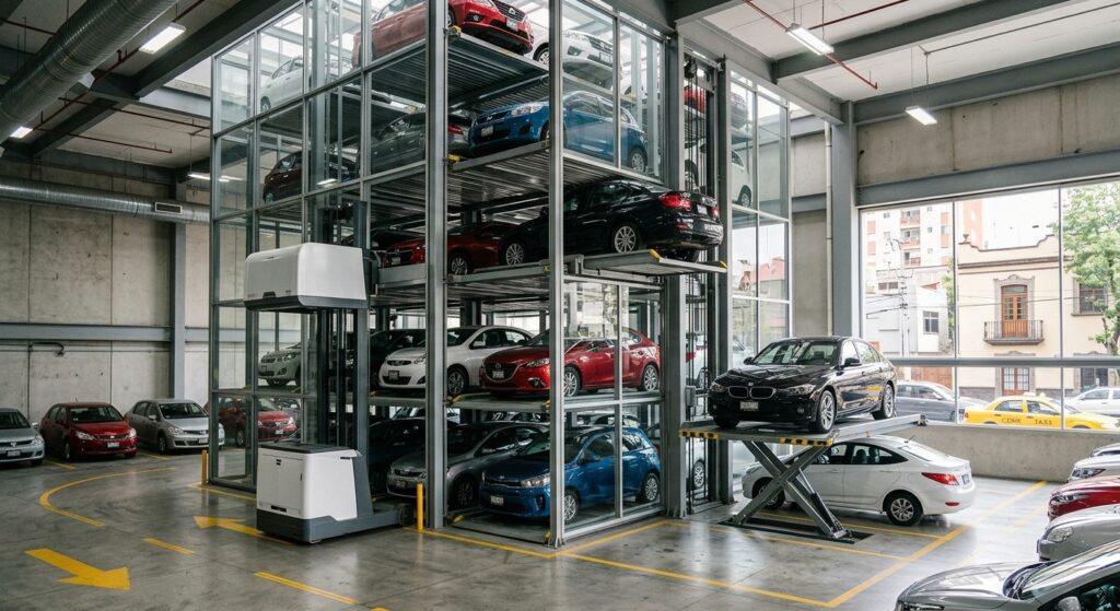 Opciones de elevadores para autos en México para ganar cajones de estacionamiento