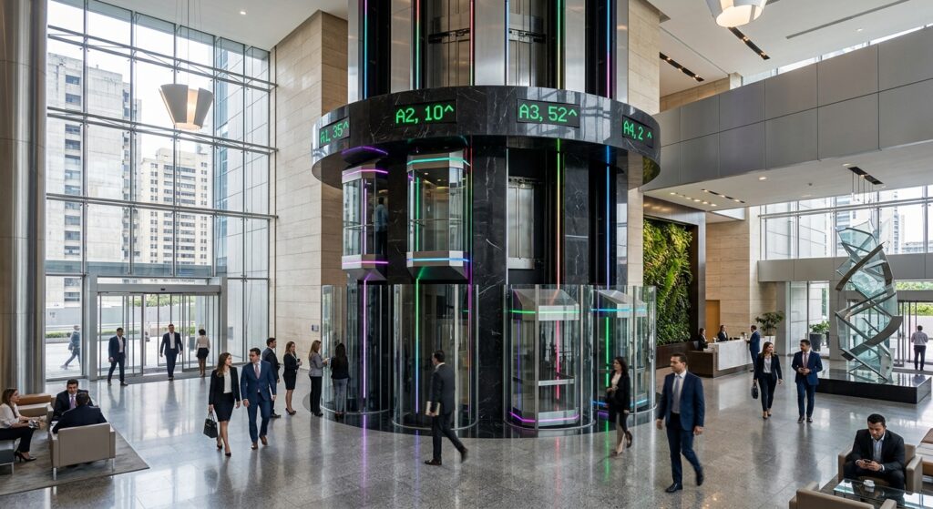 Guía sobre elevadores en México: cómo elegir para un edificio corporativo según la demanda de tráfico.
